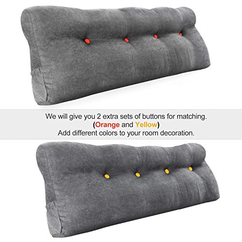 Vekkia Large Triangular Bed Rest Positioning Support Pillow for Reading