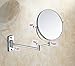 IBeaty Bathroom Mirror 8 inch Wall Mount Makeup Mirror Double-Sided Face Mirror, Swivel Vanity Mirror 1x and 7X Magnification Polished Chrome Finished