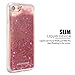 ESeekGo Case Compatible with iPhone 7 / iPhone 8, Floating Liquid Case Compatible with iPhone 7 Soft Cover TPU Bumper 3D Bling Case (Rose Gold)