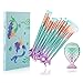 LHEI 11 Pcs Mermaid Makeup Brush Set with Gift Box Professional Eye Makeup Brushes For Eyeshadow Concealer Eyeliner Brow Blending Brush Tool primary
