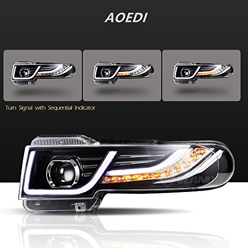 AOEDI TOYOTA FJ CRUISER 20072015 HEADLIGHTS HALO LED DRL PROJECTOR