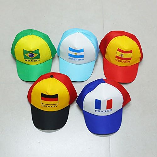 XiYunHan 2018 World Cup Hat cap football movement Germany Argentina Brazil Fans supplies gift souvenir Peak Hat adult child (Color : Spain)