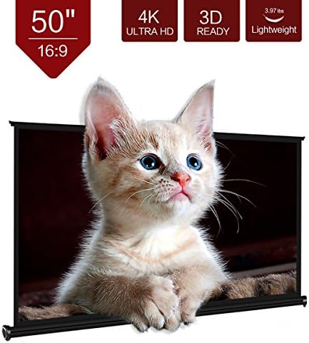Mileagea Mini Table Screen Outdoor Business Portable Movie Screens 50 Inch 16:9 Home Cinema Projector Screen PVC Fabric Matte White