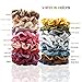 EAONE 21 Colors Hair Scrunchies Satin Elastic Ties Hair Bands Scrunchy Vintage Ponytail Holder Headbands for Women Girls, 21 Pieces