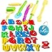 Caryko Set of 32 PCS Smart Dough Tools Kit with Models and Molds , Alphabet