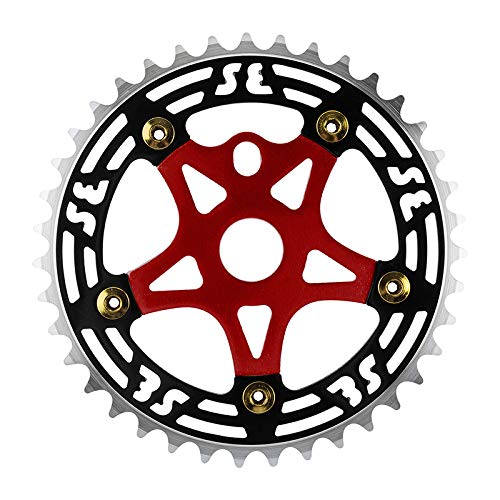 SE Bikes Chainring 1pc 39T 1/8 ALY w/Spider BK/RD CP