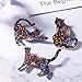 BeeSpring Animal Brooch Fashion Retro Acrylic Cat Brooch (Squattin)）