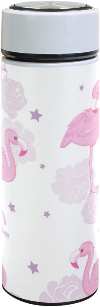 Amazon マグボトル ジャー 魔法瓶 サーモス水筒 可愛い ピンク フラミンゴ 花 大容量 保温 保冷 真空断熱 ケータイマグ 水筒 マグボトル オンライン通販