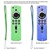 [2 Pack] Semi-Transparent Remote Case for Fire TV Stick 4K / Fire TV Cube/Fire TV (3rd Gen) Compatible with All-New 2nd Gen Alexa Voice Remote Control (Translucent Blue Green)