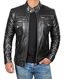 Mens Negan Black Genuine Asymmetrical Lambskin Leather Biker Jacket