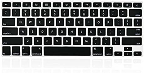 Eican Ultra Thin Soft Silicone Keyboard Cover Case Skin for Macbook 13" Unibody / Macbook Pro 13" 15" 17" with or without Retina Display / New Macbook Air 13" / Wireless Keyboard (Black)