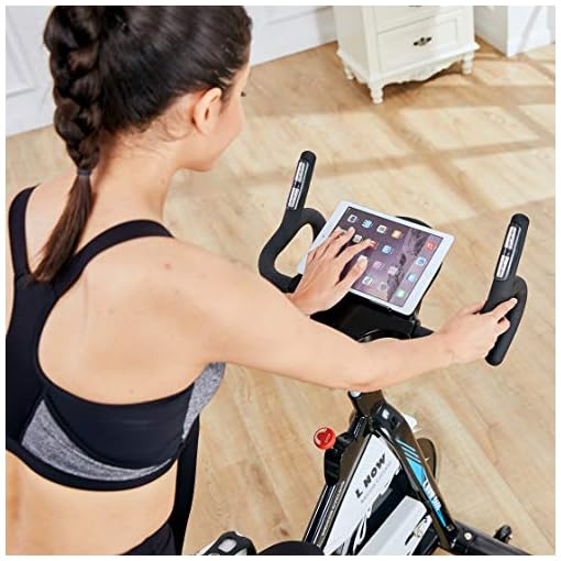 L NOW Indoor Exercise Bike Indoor Cycling Stationary Bike, Belt Drive with Heart Rate, Adjustable Seat and Handlebar… - Image 5