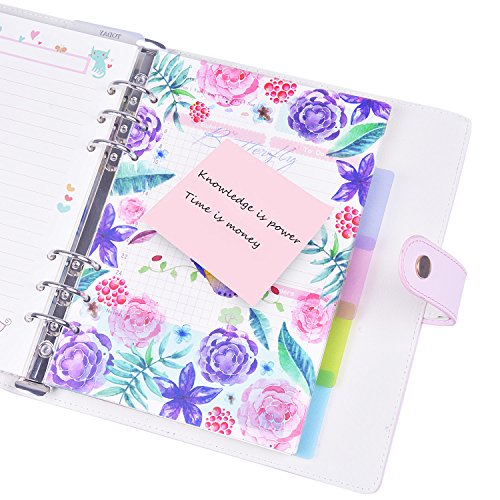 Rancco A7 Binder Index Dividers/PVC Insertable Index Page, 2 Sets 12 Pcs Translucent Binder Tab Cards for Filofax Notebook/Travel Diary Journal/Planner - Thumbnail 5