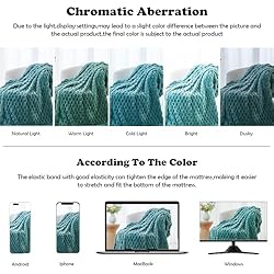 NEWCOSPLAY Super Soft Twin Blanket Light Teal