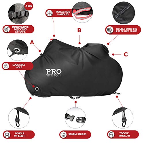 PRO BIKE TOOL Bike Cover for Outdoor Bike Storage Travel XXL for 3