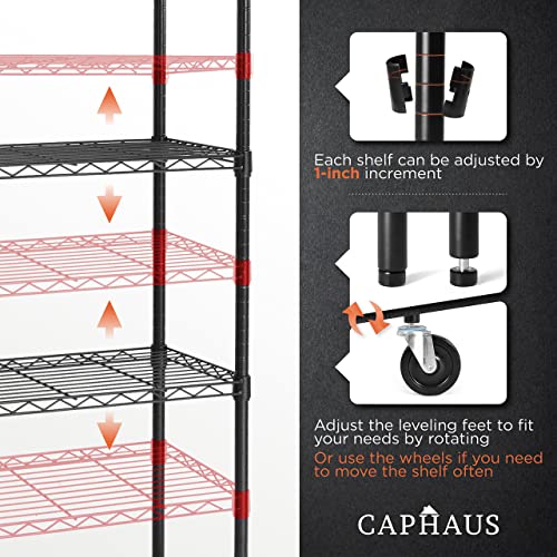 CAPHAUS 4Tier Commercial Grade Heavy Duty Adjustable Height Wire