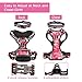 WINSEE Dog Harness No Pull, Pet Harnesses with Dog Collar, Adjustable Reflective Oxford Outdoor Vest, Front/Back Leash Clips for Small, Medium, Large, Extra Large Dogs, Easy Control Handle for Walking