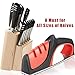 BoxLegend Knife Sharpener 3-in-1 Sharpening System for All-Sized Household Knives Kitchen Knife Sharpening(Black)