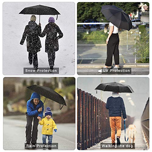 image for Umbrella Mixigoo Windproof Travel Umbrella Auto Open Close 10 Ribs Fol