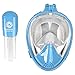 Seaview 180° GoPro Compatible Snorkel Mask- Panoramic Full Face Design. See More With Larger Viewing Area Than Traditional Masks. Prevents Gag Reflex with Tubeless Design (Aqua, S/M)