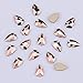 30pcs Flatback AB Crystal Star 6mm Glass Rhinestone Glitter Charms for Nail Art Scrapbooking Decor