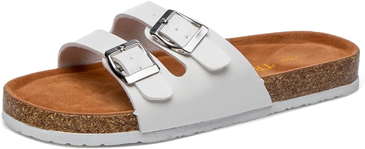 Chaussures De Plage Sandales Pantoufles D Ete Pour Femme Homme Confort Liege Boucles Deux Unisexe Adulte Amazon Fr Chaussures Et Sacs
