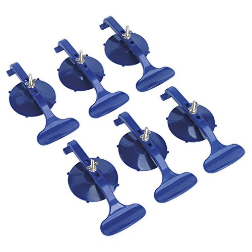 Sealey RE006 6pc Suction Clamp Set, Blue - Thumbnail 4