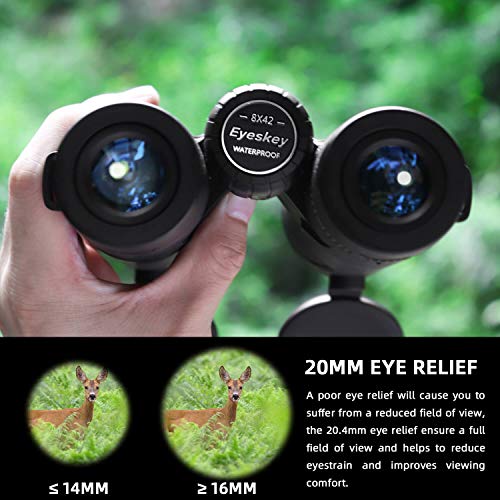 image for Eyeskey 8X42 Binoculars for Adults Compact Lightweight | Fully Waterpr