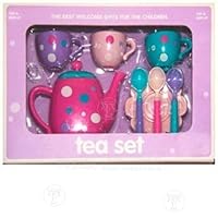 Toyday Traditional & Classic Toys Plastic Spotty Tea Set