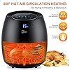 Air Fryer, Uten 6.5L Power Air Fryer with Digital Display, Rapid Air Circulation System Adjustable Temperature and 30…