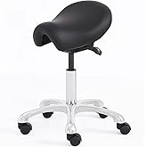 Eognyzie Saddle Stool Rolling Chair, Lash Tech Stool Ergonomic Saddle Chair for Bar Salon Spa Tattoo Makeup Hair Stylists