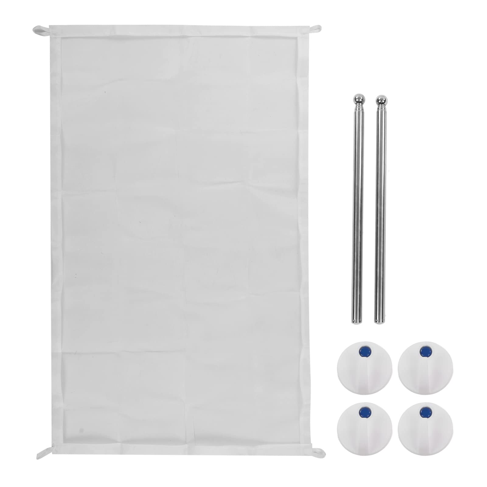 Dog Mesh Gate, Indoor Isolation Gate Portable Safety Foldable Retractable Stair Dog Gate Retractable for for Stairs Pet Gates (White)