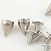 RUBYCA 100 Sets 9MM Silver Color Bullet Cone Spike and Stud Metal Screw Back for DIY Leather-Craft