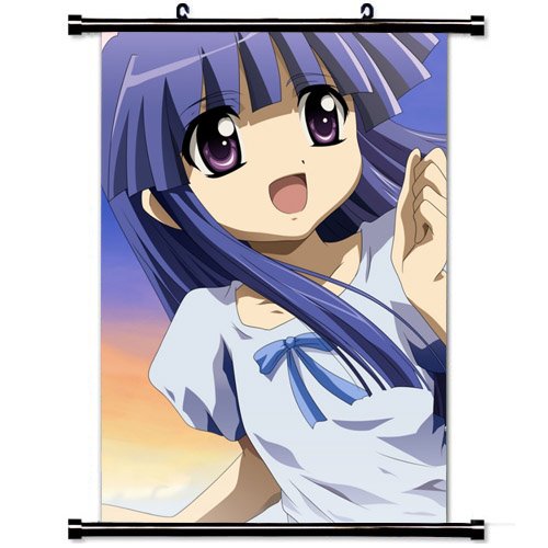Home Decor Cute Anime Art Cosplay Poster with Anime Happy Girls Cute Flying Wind Sky Wall Scroll Poster Fabric Painting 24 X 36 Inch (60cm X 90 cm)