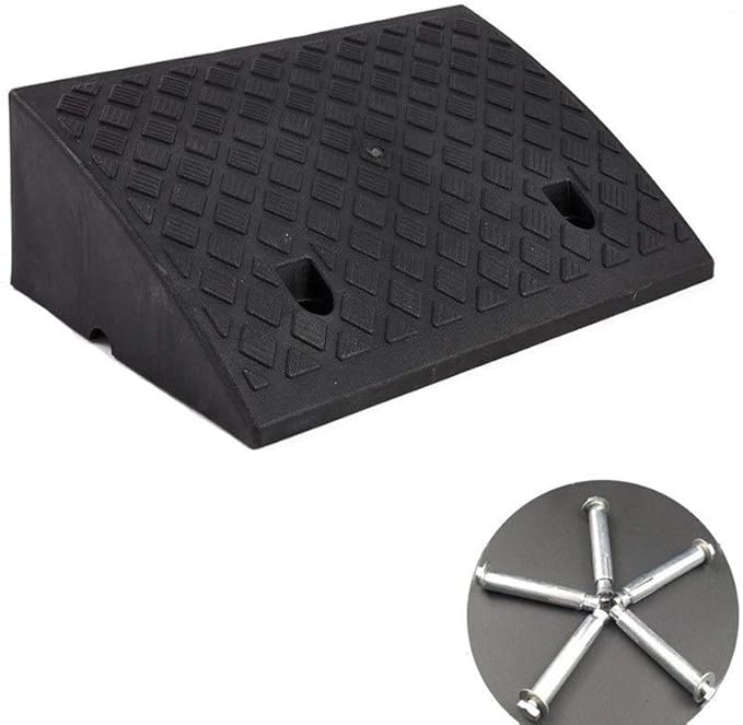 17CM High Loading Ramps, Black And Yellow Plastic Car Ramps Sturdy