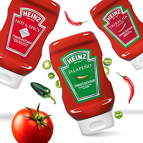 Heinz Jalapeno Tomato Ketchup Blended with Real Jalapeno 14 Ounce (Pack