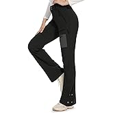 Moosehill Women's-Snow-Ski-Pants-Fleece-Lined-Waterproof-Thermal Insulated Warm for Snowboard Winter Hiking