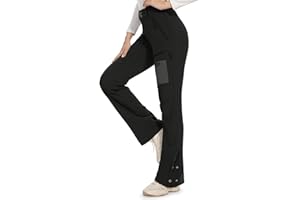 Moosehill Women's-Snow-Ski-Pants-Fleece-Lined-Waterproof-Thermal Insulated Warm for Snowboard Winter Hiking