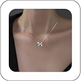 Iaceble Boho Crystal Bow Pendant Necklace Cz Bowknot Necklace Choker Gold Rhinestone Bow Choker Necklace Sparkly Cz Crystal Necklace Chain Jewelry for Women