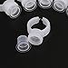 Tinksky Permanent Eyelash Makeup Tool Ink Cup Ring Holder Disposable Pigment Container for Eyebrow Tattooing,100pcs Rings and 100pcs Cups