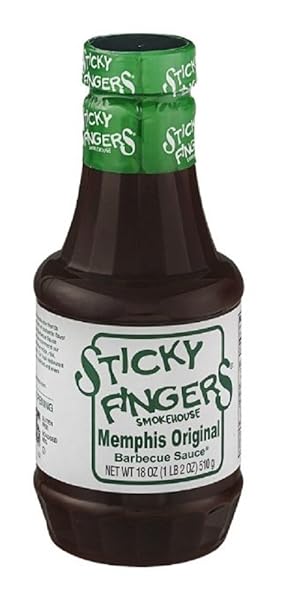 STICKY FINGERS SMOKEHOUSE MEMPHIS ORIGINAL BARBECUE SAUCE, 18 OUNCE BOTTLE