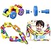 Bebamour Builder Toys Tube Locks Set 72 Pcs with Wheels Water Pipe Plug Building Interlocking Set Toys for Toddlers and Preschool Kids Montessori Toys for Learning Colors