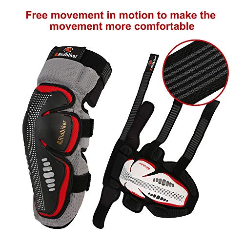 image for Ridbiker 1 Pair of Movable Knee Shin Guard Pads Breathable Adjustable 