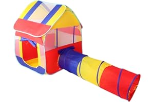 Yeios Kids Play Tent with Tunnel Large Pop up Play House with Tunnel Folding and Portable Playtent Set for Toddlers for Indoo