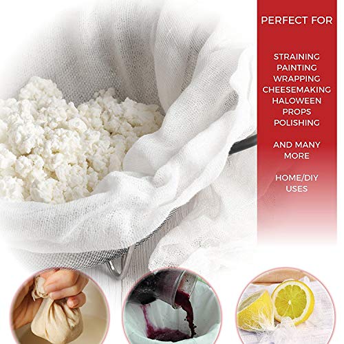 1 Cheesecloth+Unbleached+Washable+Reusable+Strainer