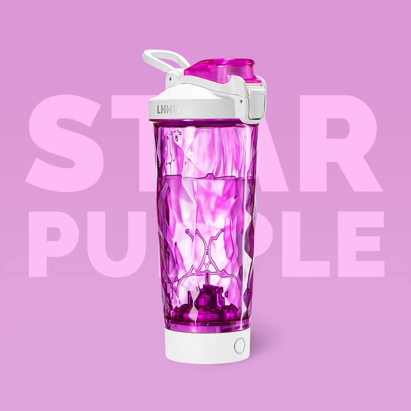 LHHW Electric Protein Shaker Bottles 24 oz Rechargeable Vortex Mixer