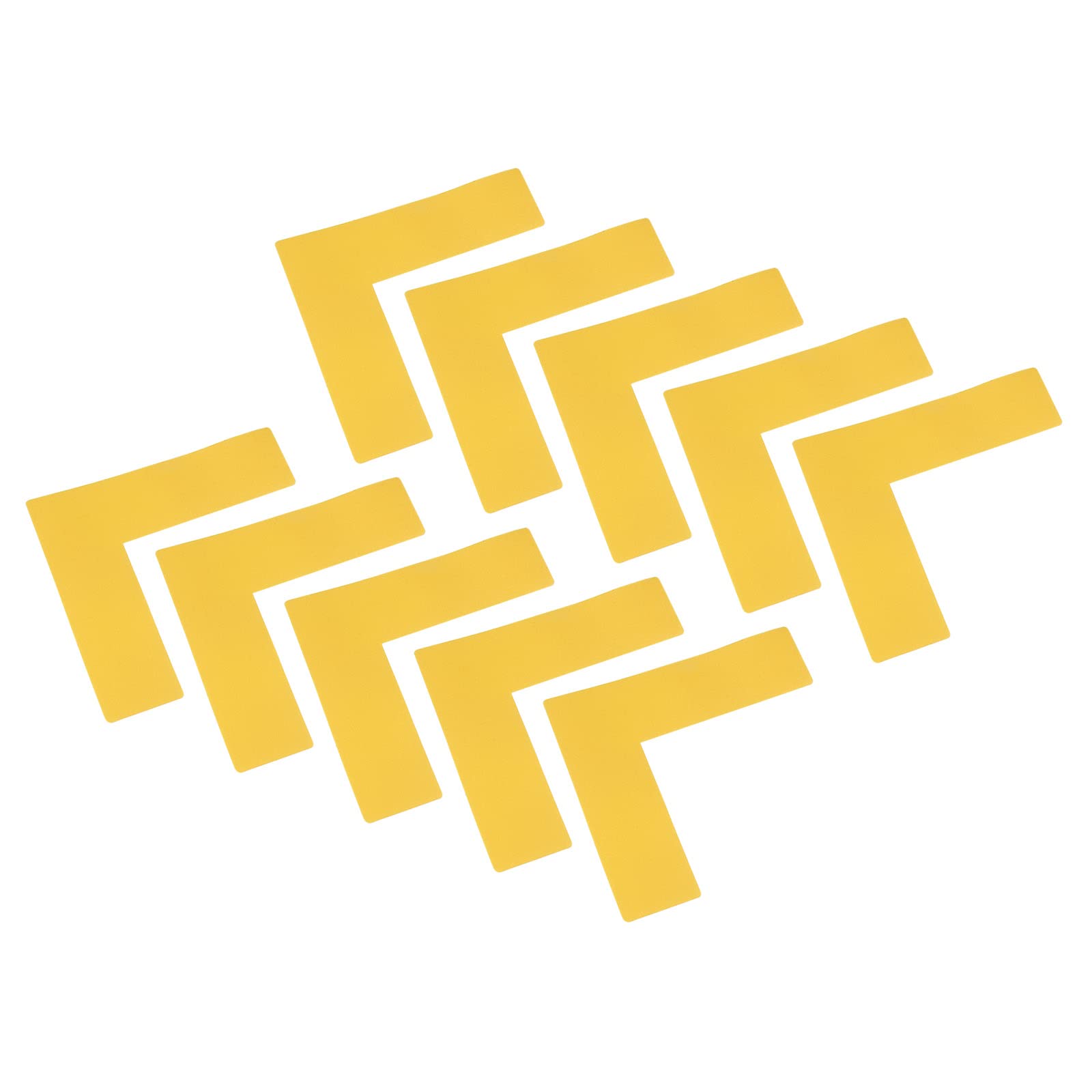 PATIKIL 5s Location Marking Corner 4x4x1.2 Inch 20 Pack L Shaped Floor Marker for Office Table Top, Desk, Warehouse Floor, Yellow