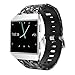 allbingo Fitbit Ionic Accessory Bands, Manly Case Women Cute Strap Rugged Pro G-Shock Like Protective Wristband for Fitbit Ionic Smartwatch (Dancing Life/Silver, Small 5.5