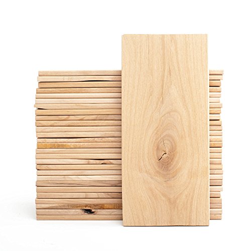 Alder Grilling Planks 30-Pack for Cooking White Fish, Vegetables, Pork & Chicken - Size for 2-4 Servings (5"x11") - Pacific Alder