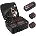 Travel Makeup Bag【Newest 2019】, ETEREAUTY Portable Cosmetic Case Train Bag with 3 Individual Cases, Premium Makeup Organizer Bag for Makeup Brushes Toiletry Jewelry Digital Accessories（Black）
